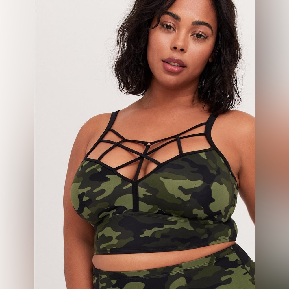 Camo Cage Fromt Bikini Top